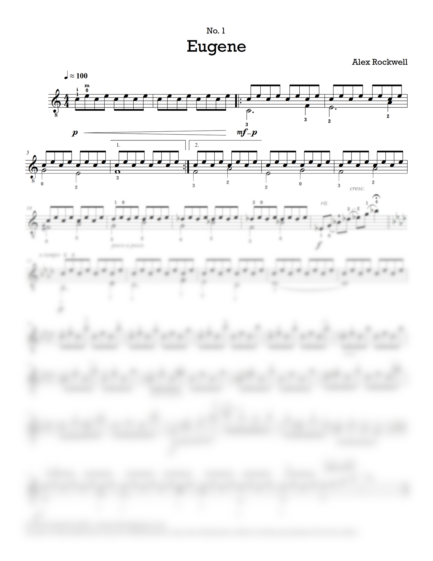 12 Etudes for Solo Guitar