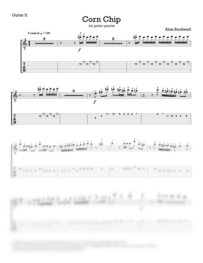 Corn Chip for guitar quartet