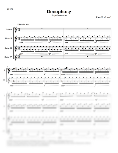 Decophony for guitar quartet