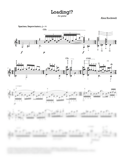 Loading!? for solo guitar