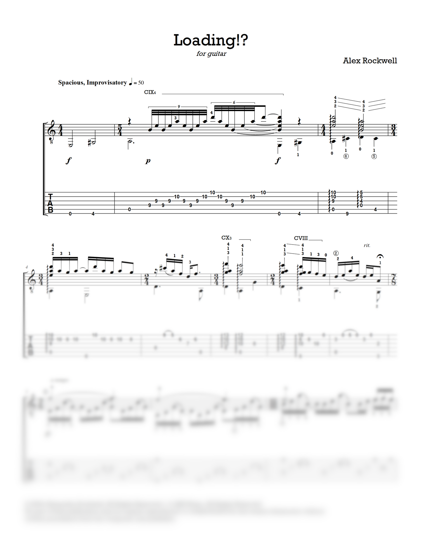 Loading!? for solo guitar
