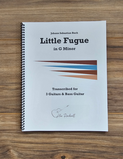 J.S. Bach: Little Fugue in G Minor, BWV 578 for 3 Guitars & Bass Guitar