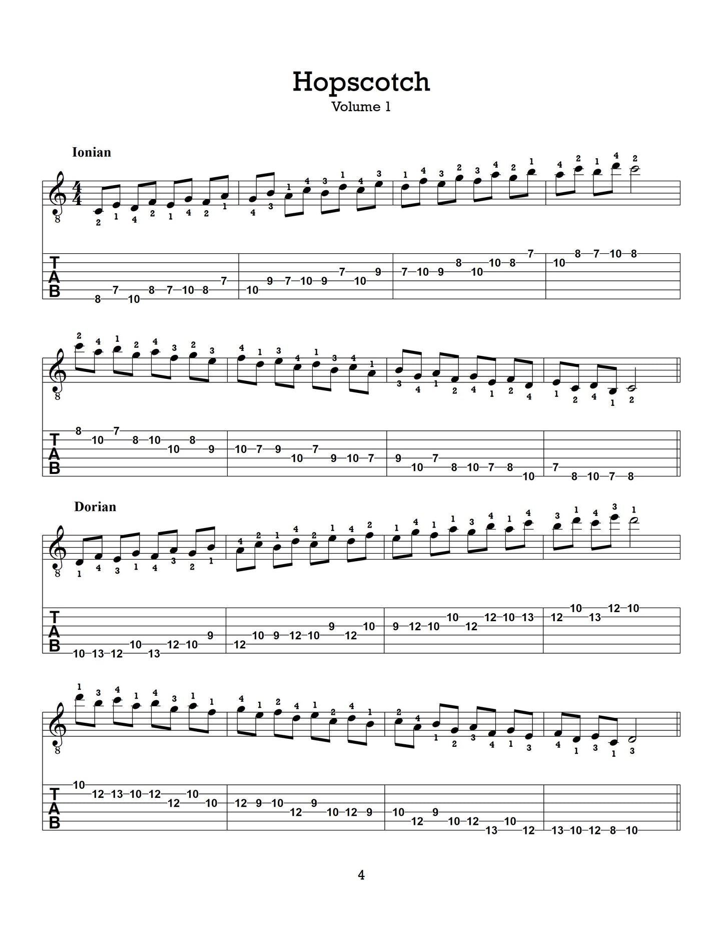 Hopscotch, Volume 1: Diatonic Interval Studies