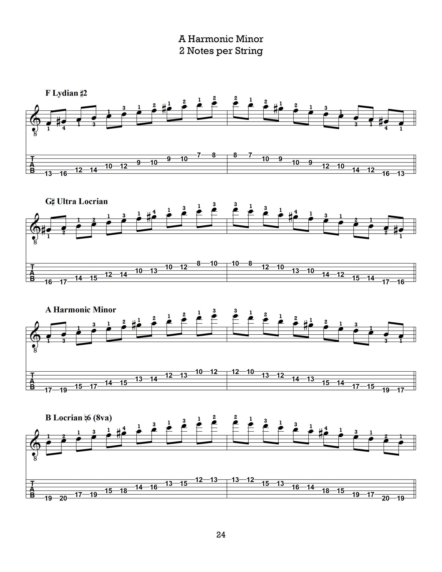 The Left-Hand Gauntlet, Volume 2: Harmonic Minor Scales