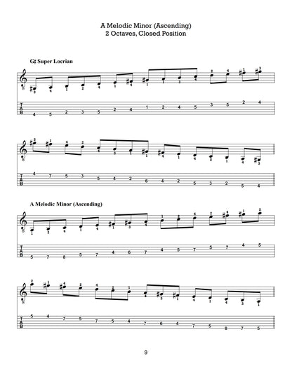 The Left-Hand Gauntlet, Volume 4: Melodic Minor Scales (Ascending)